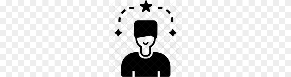 Premium Influencer Male Icon Download, Silhouette, Pattern Free Transparent Png