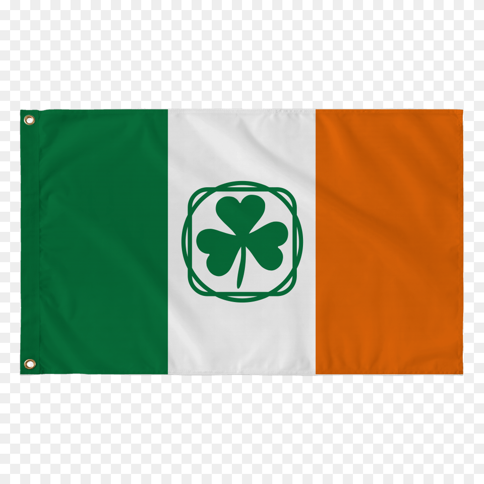 Premium Irish Flag With Shamrock Design Free Png