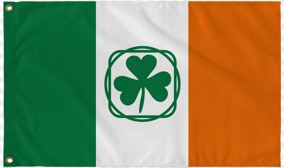 Premium Irish Flag With Shamrock Design Crest Png