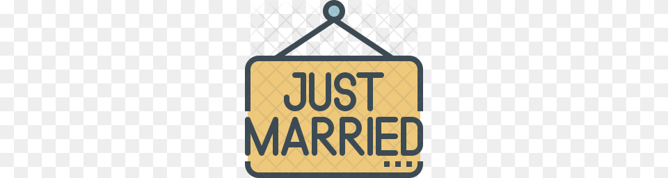 Premium Just Married Signboard Icon, License Plate, Transportation, Vehicle, Text Png Image