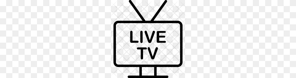 Premium Live Tv Streaming Icon Pattern, Home Decor, Texture Free Png Download