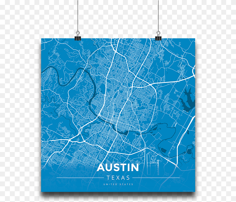 Premium Map Poster Of Austin Texas Graphic Design, Chart, Plot, Blackboard, Outdoors Free Png