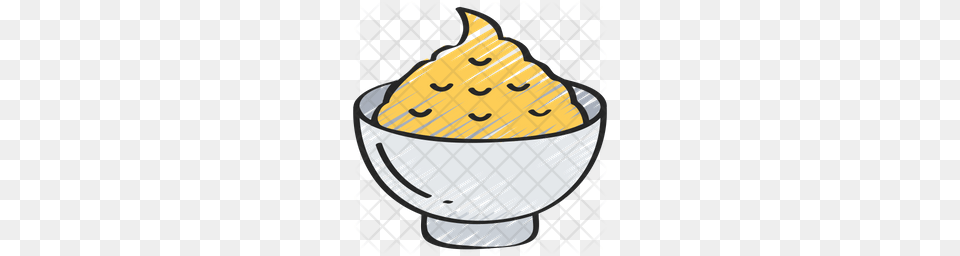 Premium Mashed Potato Icon Download, Cream, Dessert, Food, Ice Cream Png