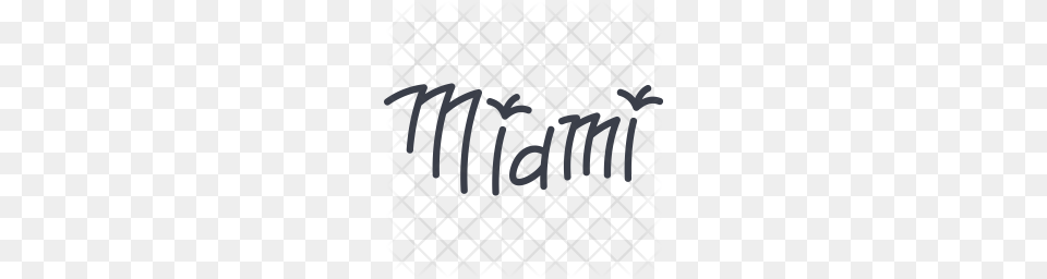 Premium Miami Icon, Text, Wire Free Transparent Png