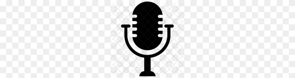 Premium Microphone Icon Download, Pattern, Silhouette Png