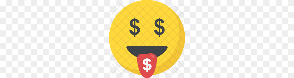 Premium Money Mouth Face Emoji Icon Text, Number, Symbol, Water Free Png Download