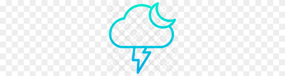 Premium Night Lightning Icon Symbol, Bow, Weapon Free Png Download
