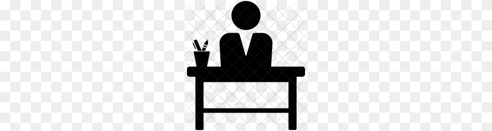 Premium Office Work Icon Download, Pattern, People, Person, Silhouette Free Png