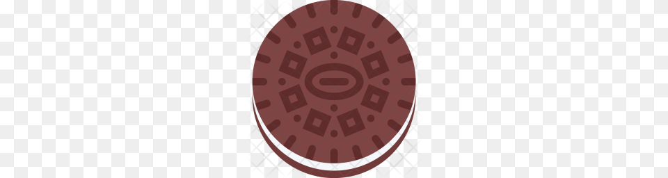 Premium Oreo Cookie Cafe Candy Confectionery Sweets Icon, Maroon Png