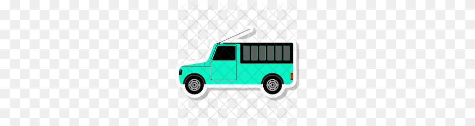 Premium Pickup Van Icon Download, Transportation, Vehicle, Bus, Minibus Png Image