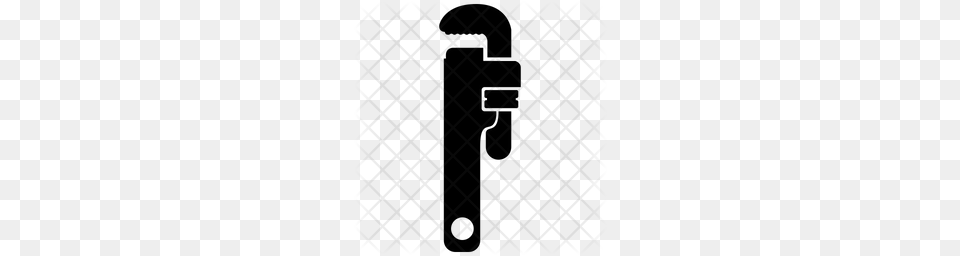 Premium Pipe Wrench Icon Download, Silhouette, Pattern Free Transparent Png