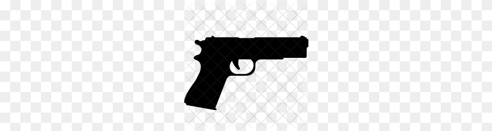 Premium Pistol Icon Download, Firearm, Weapon, Pattern Free Png