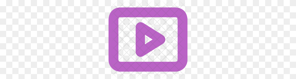 Premium Play Video Music Button Youtube Player Icon Download, Purple, Symbol Png Image