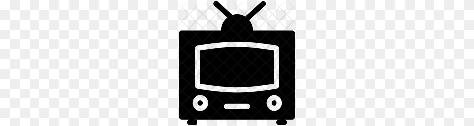 Premium Retro Tv Icon Download, Pattern, Home Decor Free Png