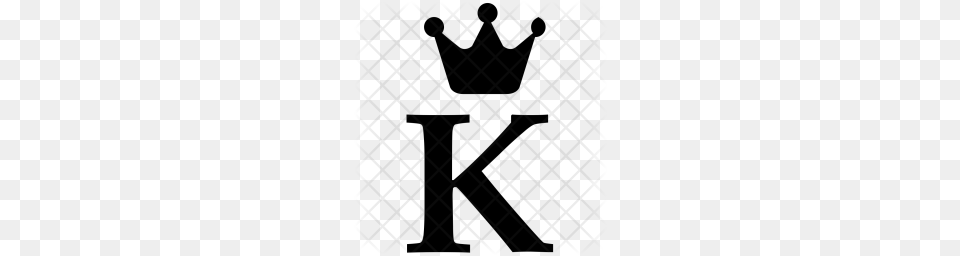 Premium Royal Alphabet Crown Letter English K Icon Pattern, Silhouette Free Png Download