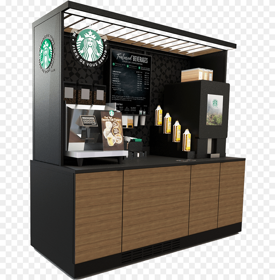 Premium Self Serve Kiosk Starbucks Self Serve Machine, Indoors, Furniture, Table, Shop Free Transparent Png
