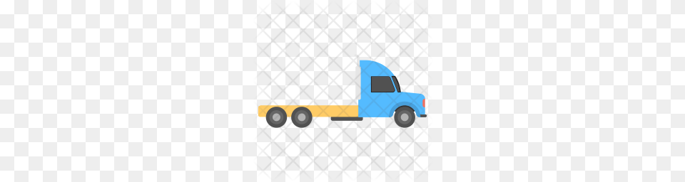 Premium Semi Tractor Icon Download, Transportation, Vehicle, Truck Png Image