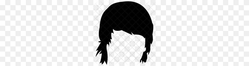 Premium Shaggy Haircut Icon Download, Silhouette, Blackboard Png Image