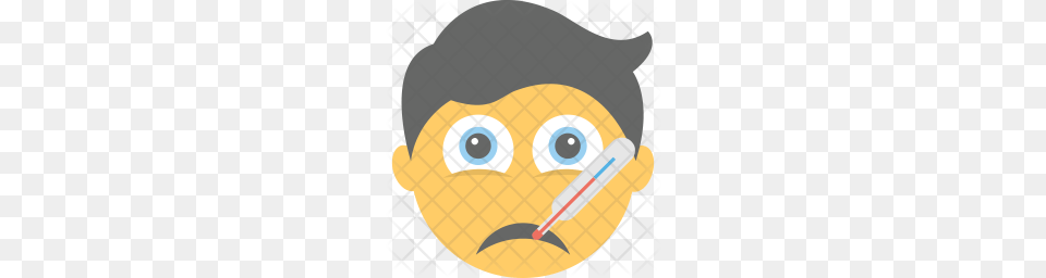 Premium Sick Emoji Icon Download, Disk, Face, Head, Person Free Transparent Png