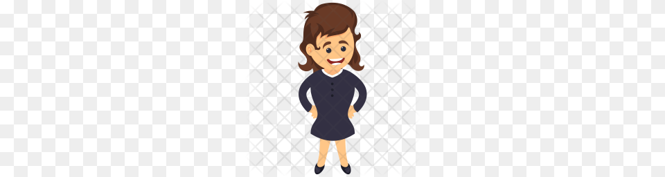 Premium Smiling Business Woman Icon Download, Clothing, Face, Head, Long Sleeve Png