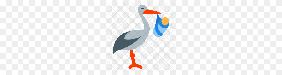 Premium Stork With Bundle Icon Animal, Beak, Bird, Waterfowl Free Png Download