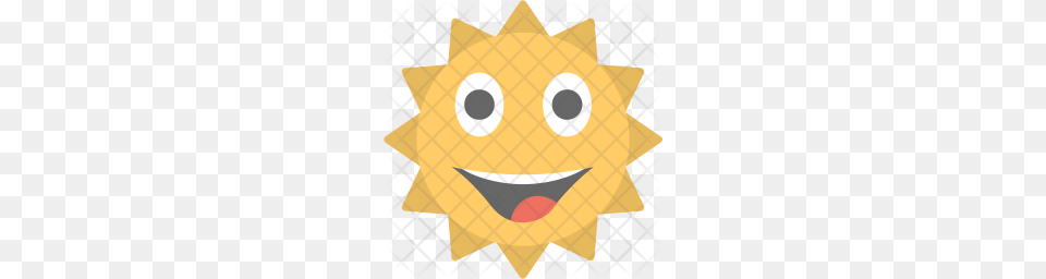 Premium Sun Face Emoji Icon Download, Pinata, Toy Free Png