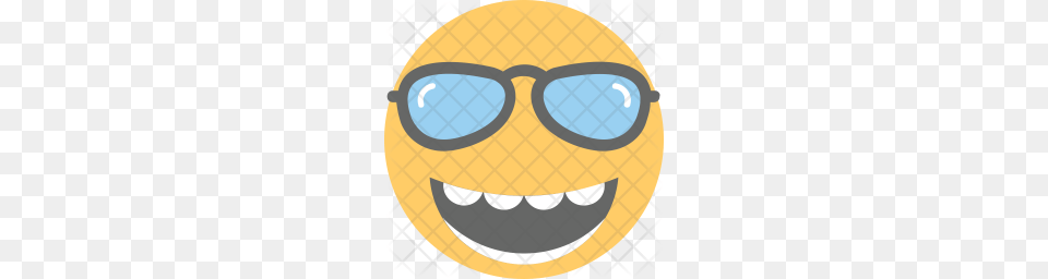 Premium Sunglasses Emoji Icon Download, Accessories, Glasses, Face, Head Free Png