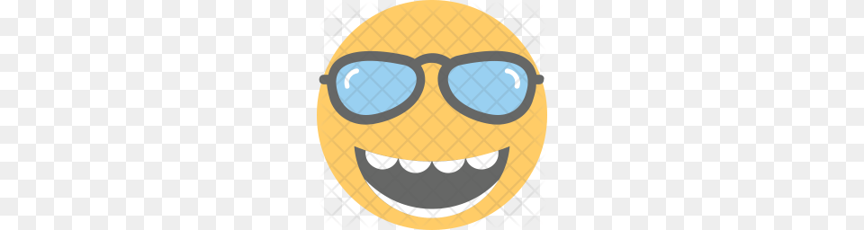 Premium Sunglasses Emoji Icon Download, Accessories, Glasses, Face, Head Png Image