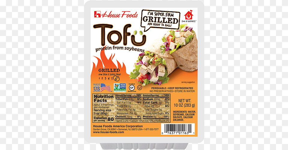 Premium Super Firm Grilled Tofu 10oz Much Is 10 Oz Of Tofu, Food, Lunch, Meal, Advertisement Free Transparent Png