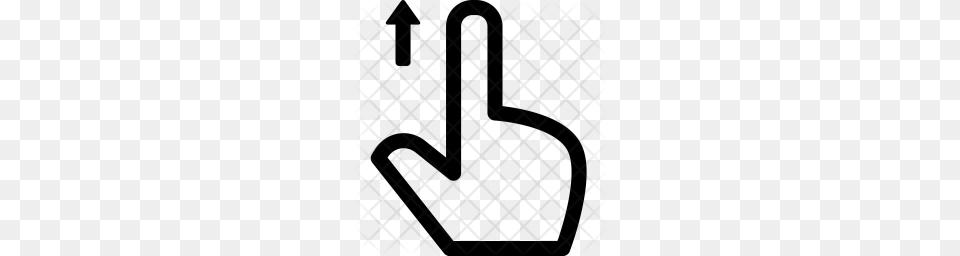 Premium Swipe Up Hand Gesture Touch Icon Download, Pattern, Racket Free Png