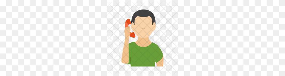 Premium Talking On Phone Icon Download, Clothing, T-shirt, Baby, Person Free Transparent Png