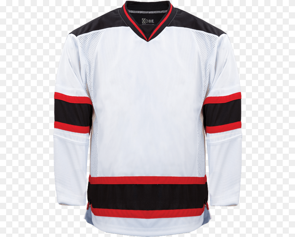 Premium Team Jersey New Devils White Ice Hockey, Clothing, Coat, Long Sleeve, Shirt Png