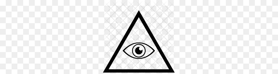 Premium Triangle Eye Icon Download, Pattern Free Transparent Png