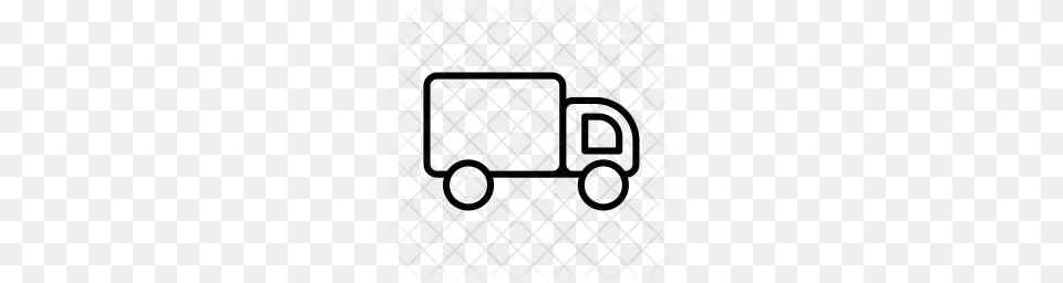 Premium Truck Moving Van Cargo White Fast Isolate Icon, Pattern Png