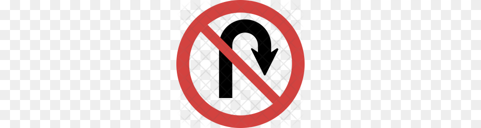 Premium U Turn Not Allowed Icon Sign, Symbol, Road Sign, Dynamite Free Png Download