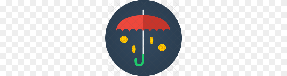 Premium Umbrella Coins Money Rain Business Success Icon, Canopy, Disk, Nature, Night Png Image