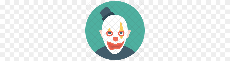 Premium White Face Clown Icon Download, Photography, Performer, Person, Disk Png Image
