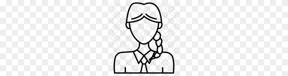 Premium Woman Braid Hair Icon Download, Pattern Png Image