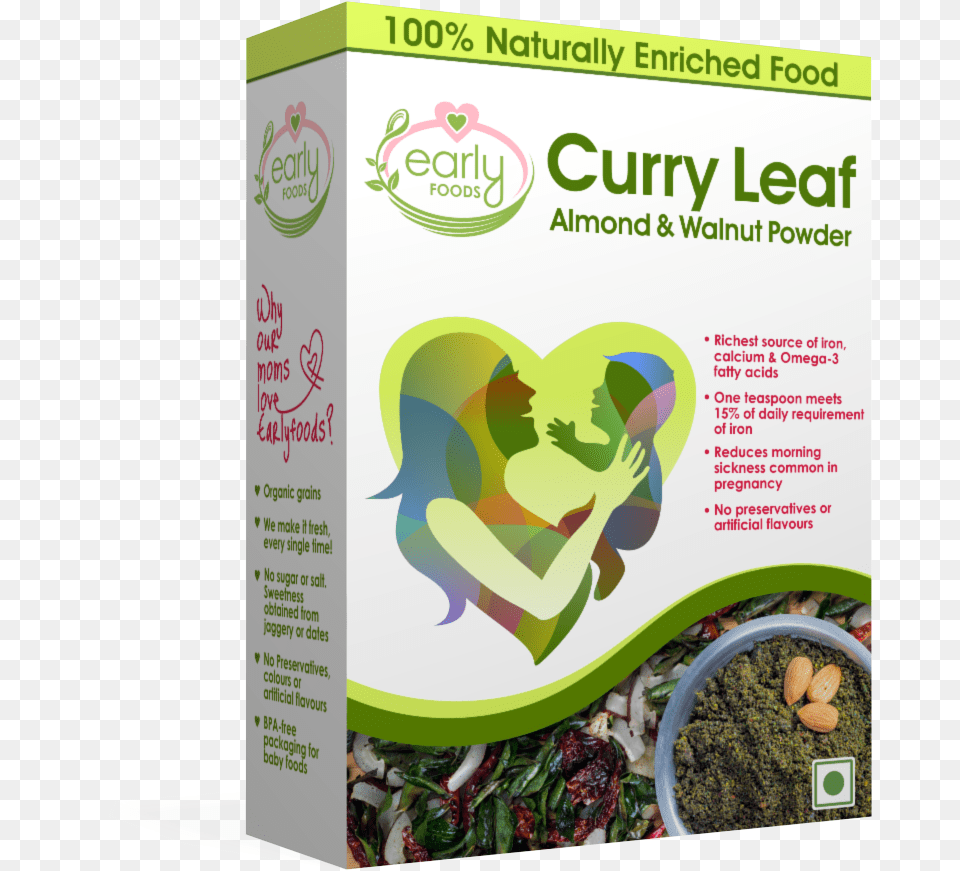 Prenatal Nutrition Curry Leaf Almond And Walnut Powder Food, Advertisement, Herbal, Herbs, Plant Free Png Download