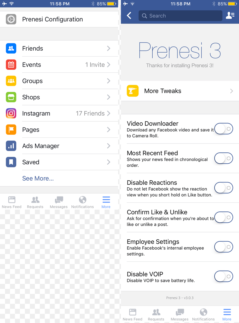 Prenesi 3 Facebook In App Settings Facebook App More, Text, File Png Image