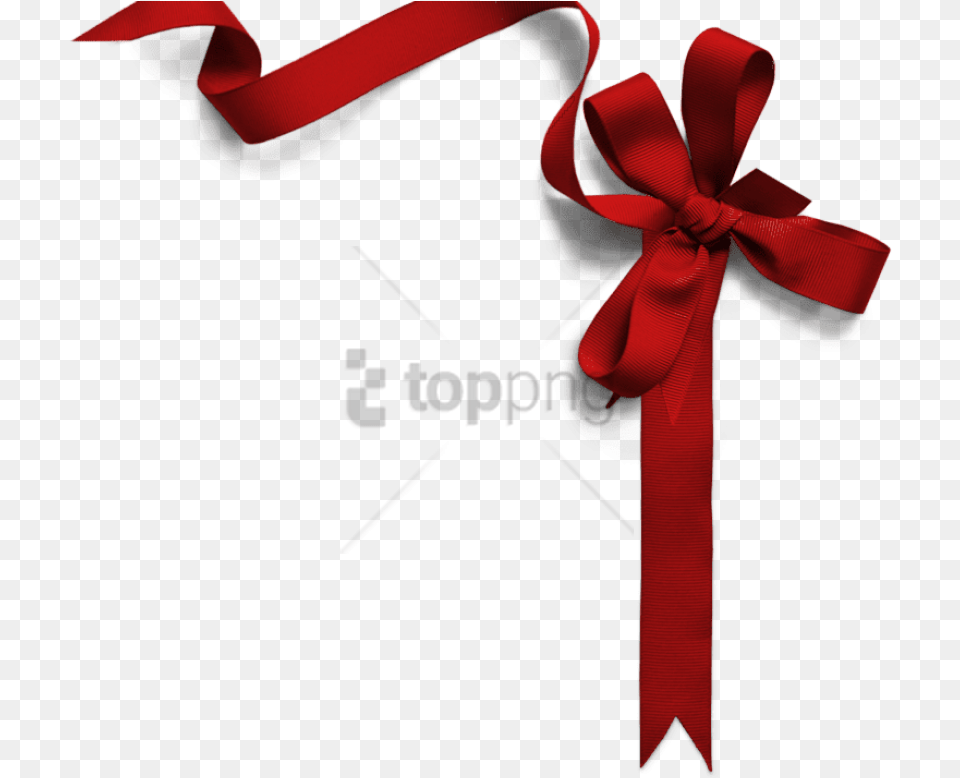 Present Bow Corner Red Ribbon, Accessories, Formal Wear, Tie, Clothing Free Transparent Png