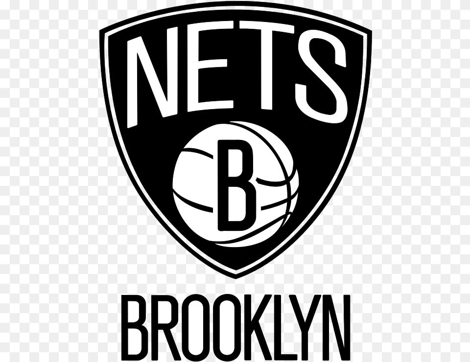 Present Logo Of The Brooklyn Nets Brooklyn Nets Logo, Stencil, Text, Ammunition, Grenade Free Png Download