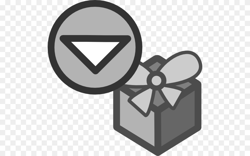 Present With Down Arrow Large Size, Device, Grass, Lawn, Lawn Mower Free Transparent Png