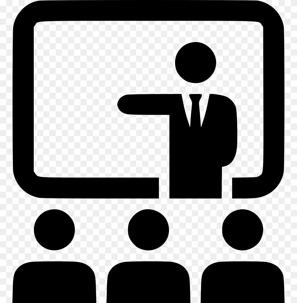 Presentation Icon Grey, People, Person, Crowd, Audience Free Png