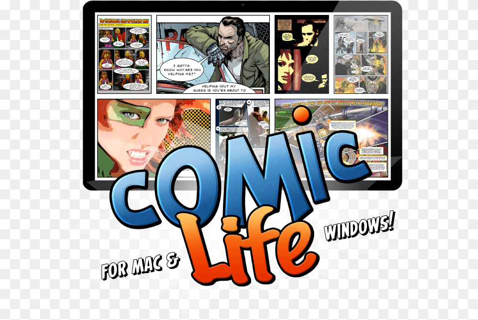 Presenting Comic Life From Plasq For Mac And Windows Comic Life, Book, Publication, Comics, Adult Free Png Download