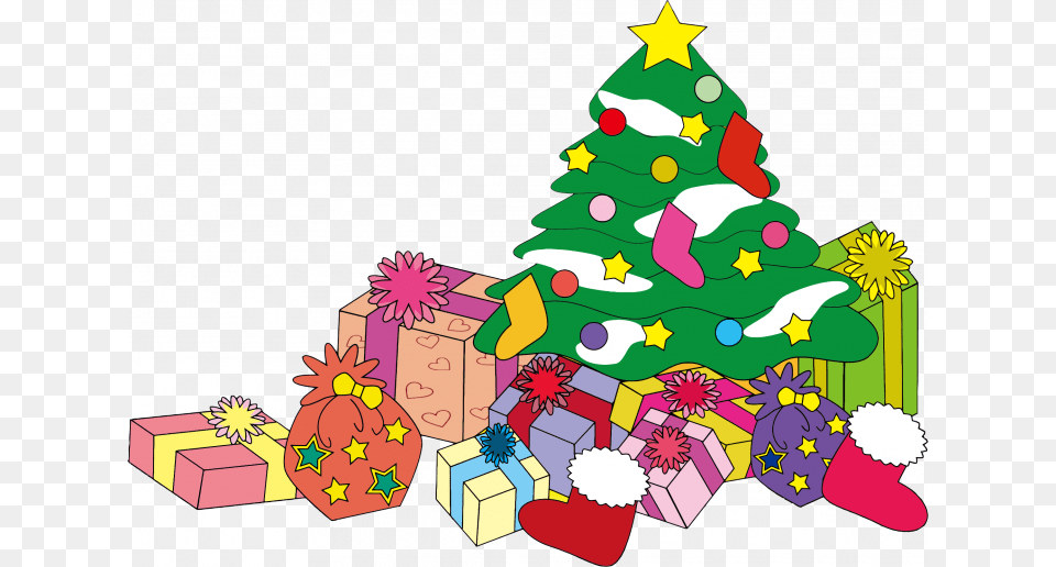 Presents Clipart Toymas Tree With Huge Freebie Download Christmas Tree Gifts Clipart, Christmas Decorations, Festival Free Transparent Png