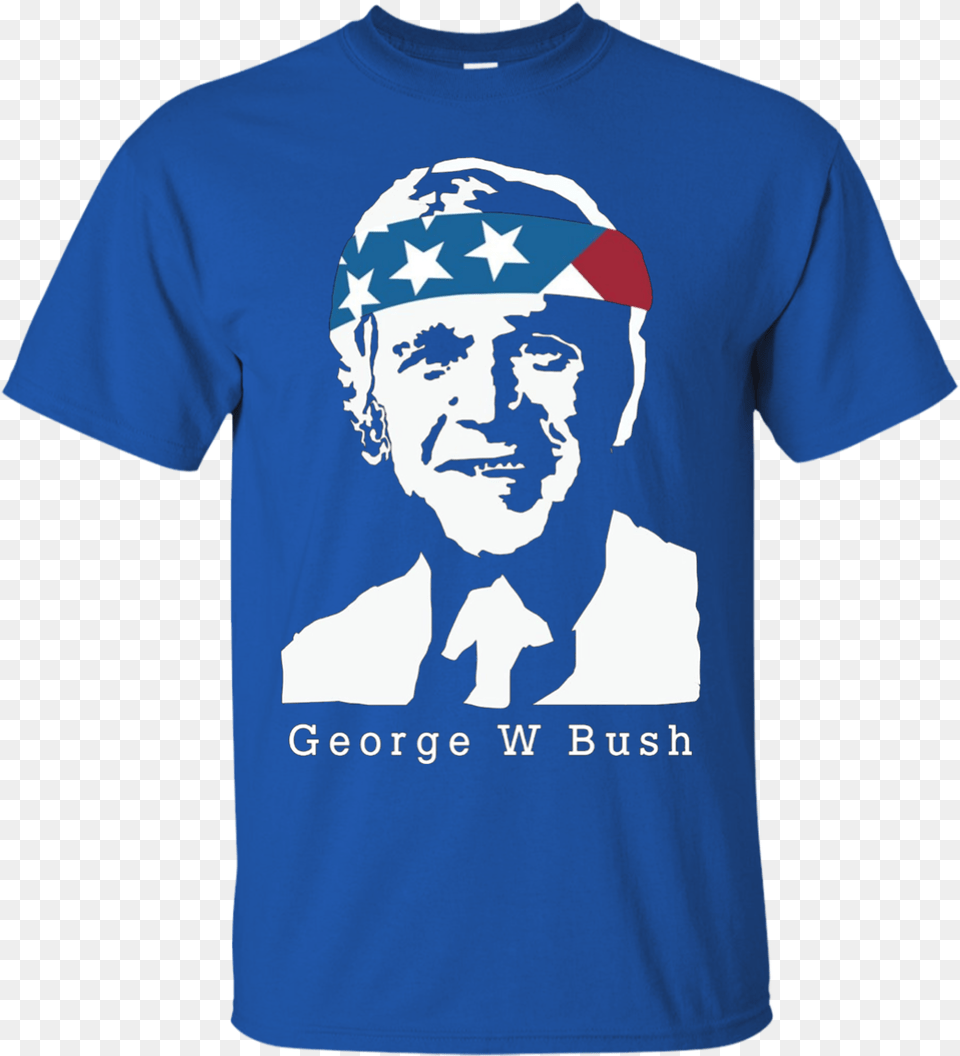 President George W Bush American Patriot Vintage T Shirt Cubs Grandpa Shirt, Clothing, T-shirt, Baby, Person Png
