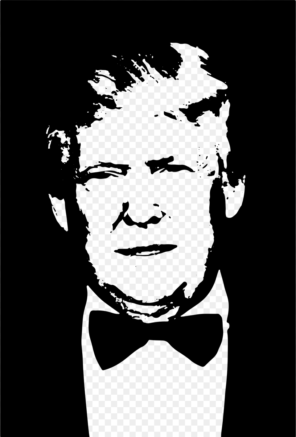 President Trump Black And White, Gray Free Png