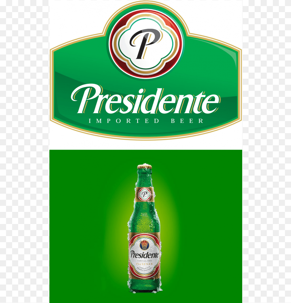 Presidente Beer Lager Beer Cervecera Nacional Dominicana Presidente Beer, Alcohol, Beer Bottle, Beverage, Bottle Png