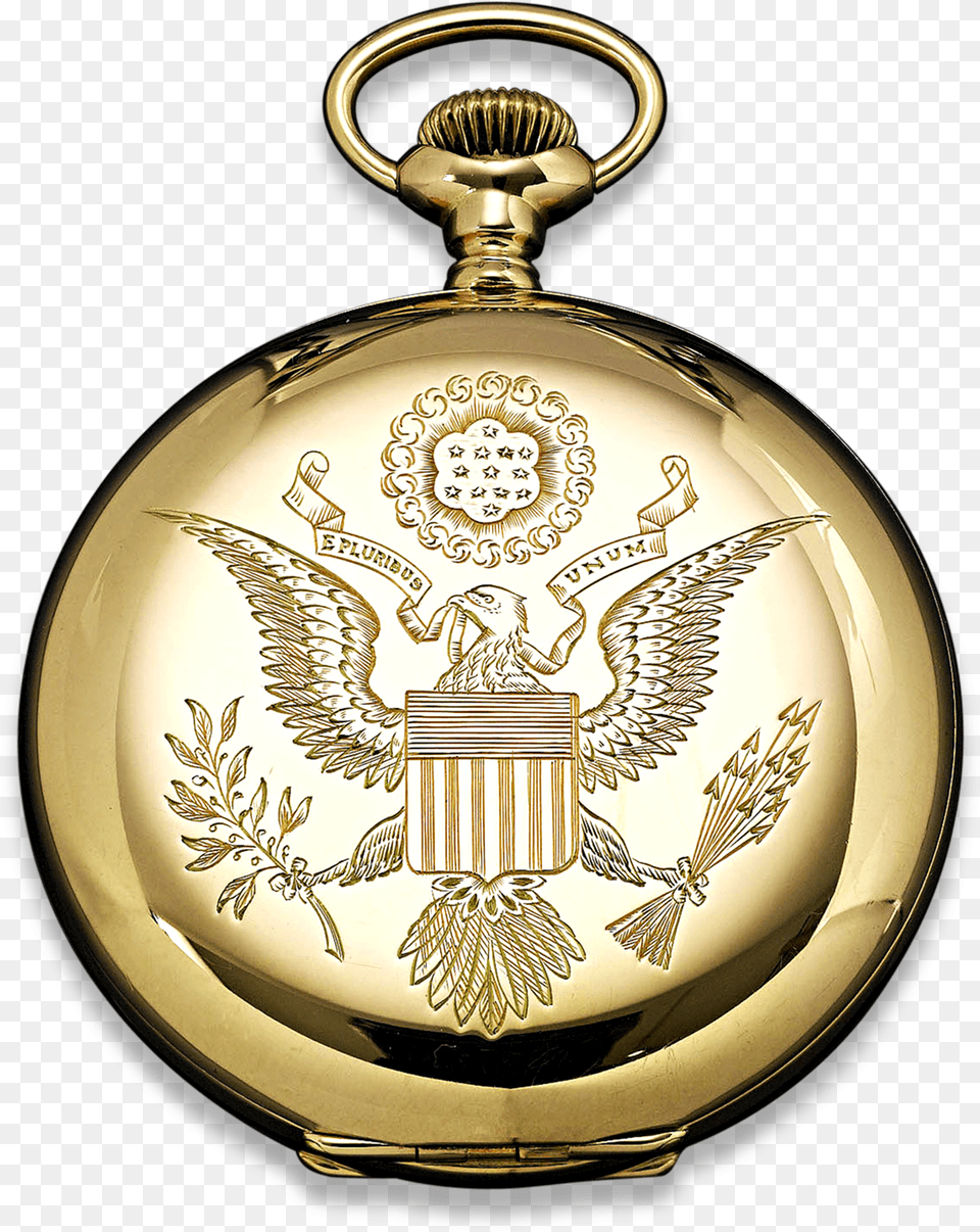 Presidential Presentation Pocket Watch By Waltham Pocket Watch, Accessories, Pendant, Gold, Jewelry Free Png